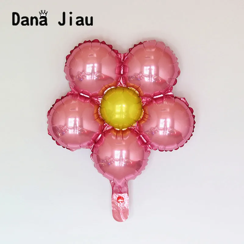 

Pink Flower Foil Balloon Spring Wedding Birthday Party Decoration Inflatable Air Balloons Happy Year girl's