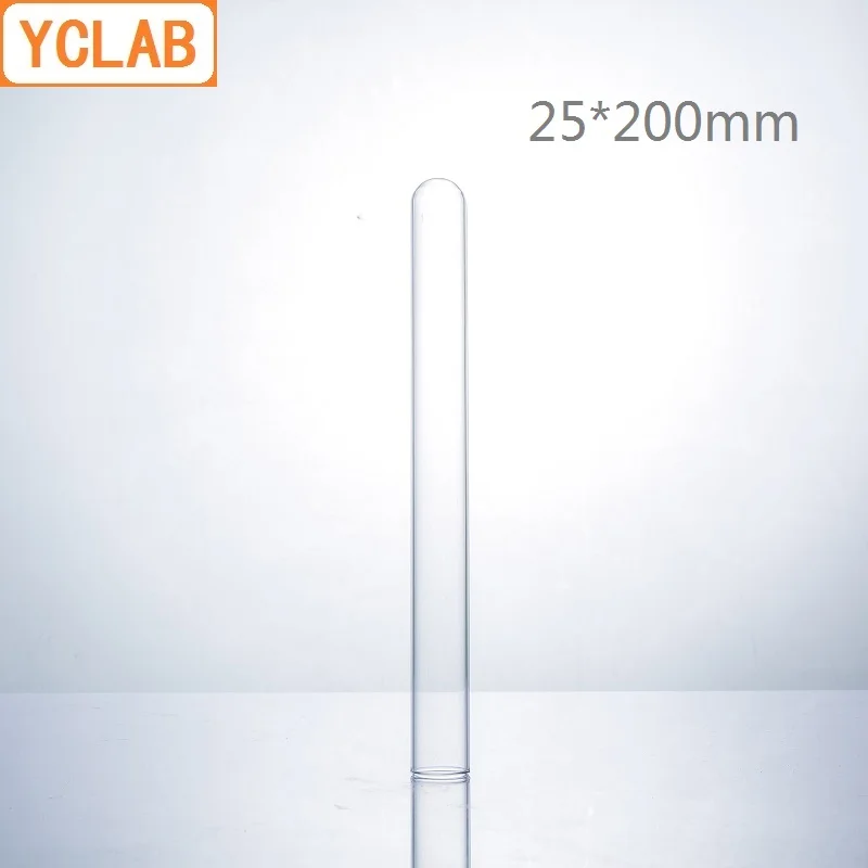 

YCLAB 25*200mm Glass Test Tube Flat Mouth Borosilicate 3.3 Glass High Temperature Resistance Laboratory Chemistry Equipment