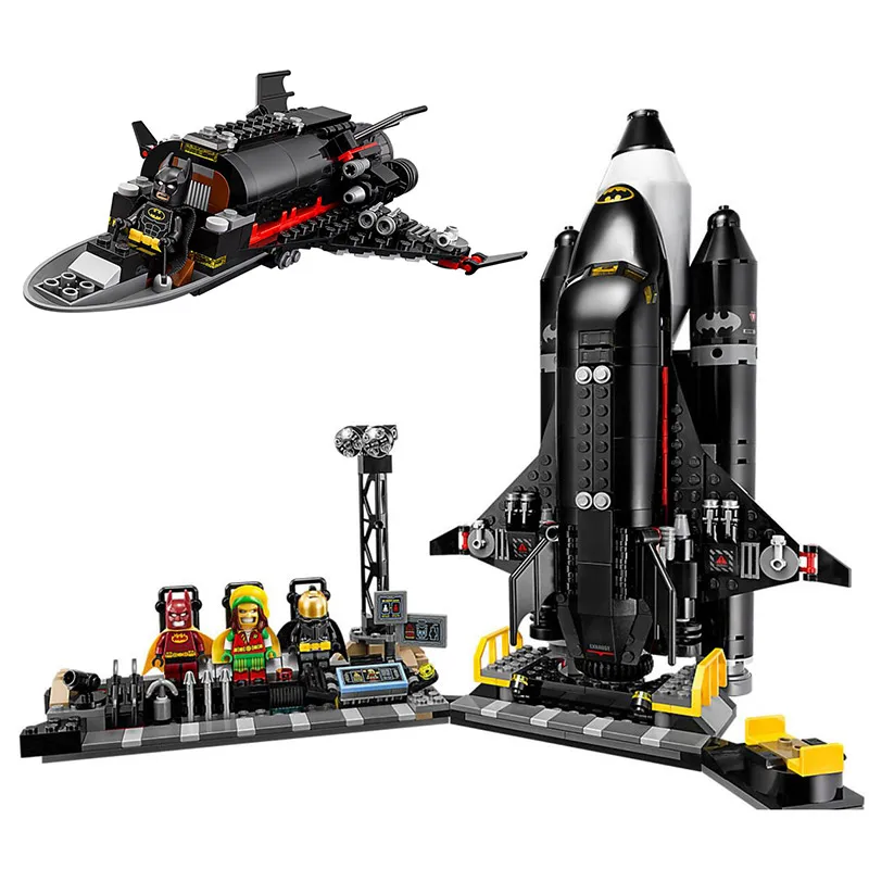 

Super Hero Batman Movie 70923 The Bat-Space Shuttle Black Panther Building Blocks Bricks Toys Compatible With Legoings Panther