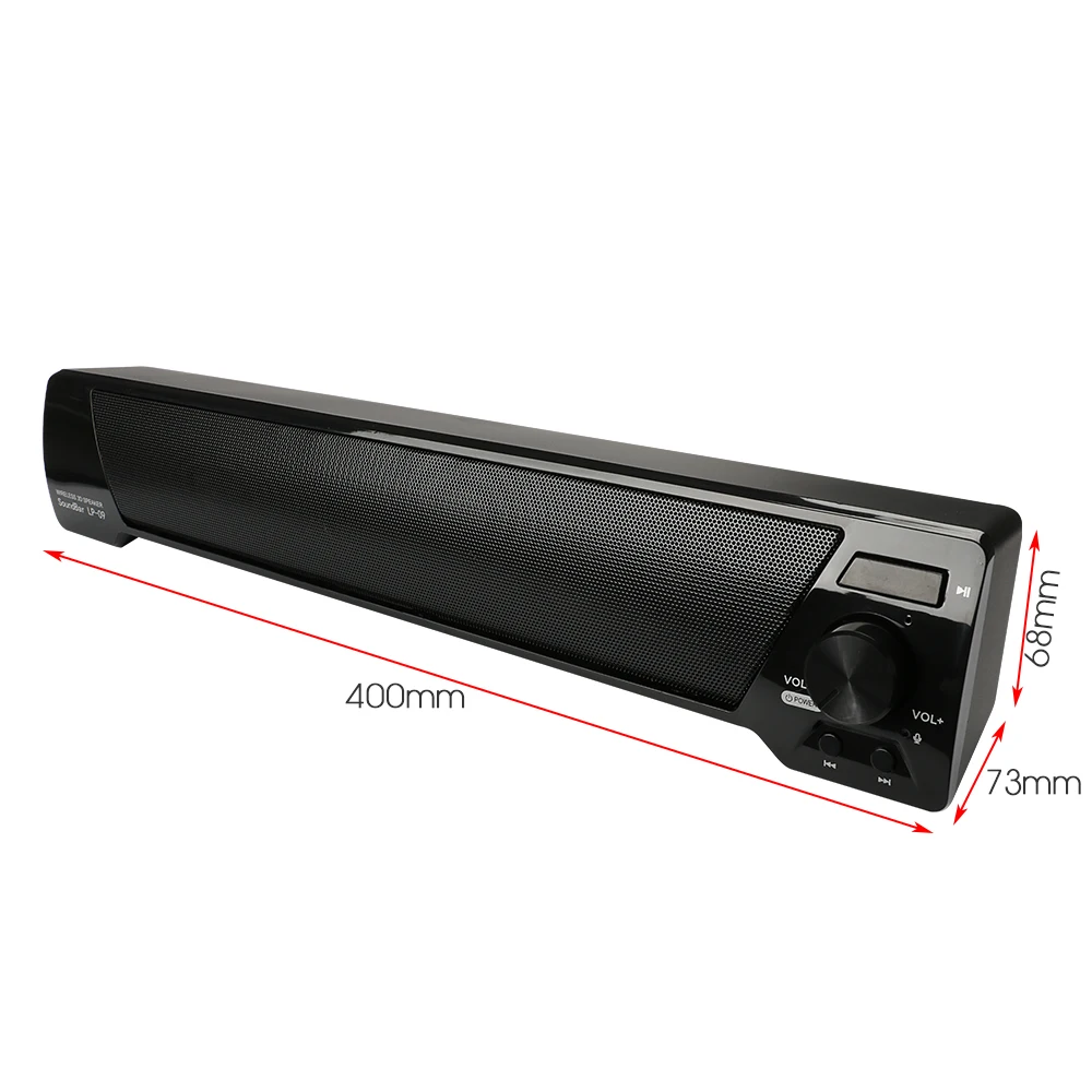 LP-09 Sound Bar Wireless Subwoofer Bluetooth Speaker 10W Small TV Soundbar Receiver Stereo Super Bass Altavoz port til For TV PC (1)