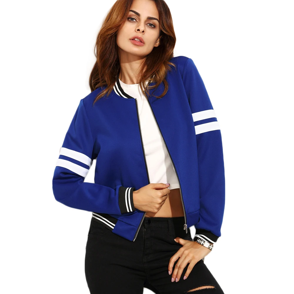 Fashion Autumn Winter Long Sleeve Harajuku Women Basic Coat Bomber