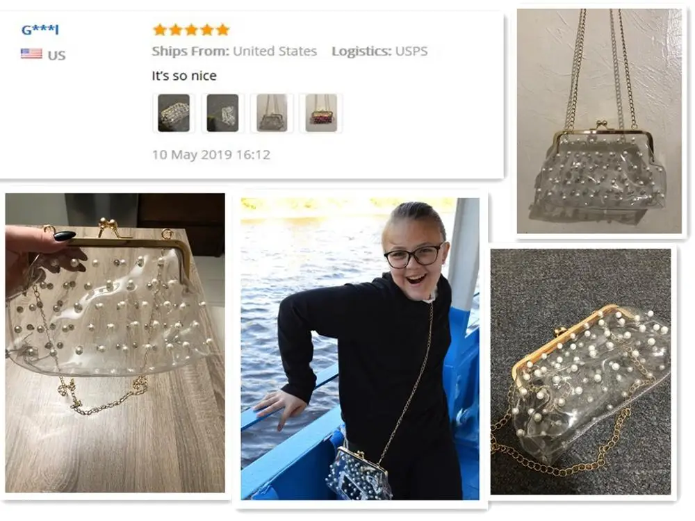 Shoulder Bag Handbag Package Transparent Diagonal Package with Beading bolsa feminina HW Shoulder Bag Handbag Package Transparent Diagonal Package with Beading bolsa feminina HW