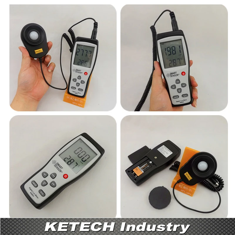 

AS823 Digital Lux Meter Portable Light Meter Illuminance Flow Meter
