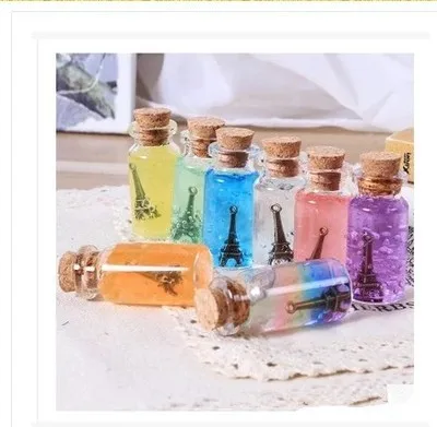 5 шт милые Стеклянные Мини Маленькие пробки Флаконы Контейнеры для бутылок 10 мл 50
