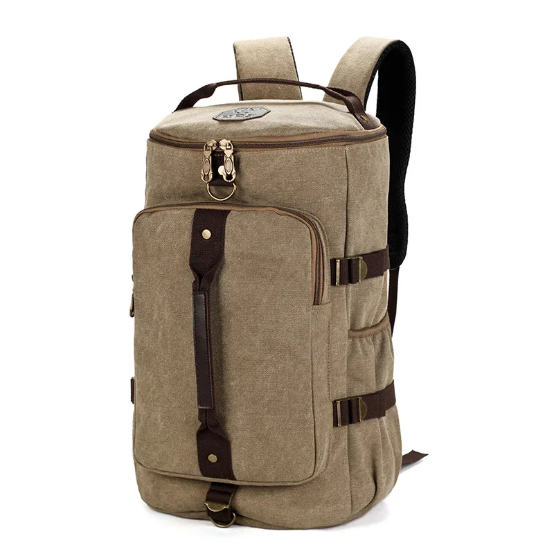 

Litthing 2019 New Large Capacity Travel Bags Backpack Canvas Vintage Bucket Bag Men Women Shoulder Bag Duffle Bag sac de voyage