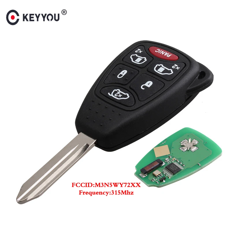 2x for Chrysler Town &Country Dodge Replacement 315MHz Remote Key Fob M3N5WY72XX 