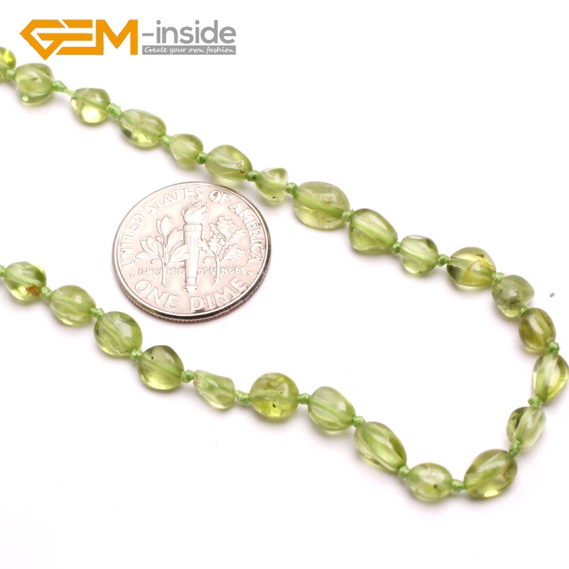 

freeform natural Peridot stone necklace DIY necklace Birthstone of August Lucky stone Gemini Leo and Libra Women Fashion Gift