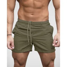 Мужские пляжные шорты, одноцветные быстросохнущие обтягивающие шорты, пляжные шорты для плавания, серфинга, пляжа