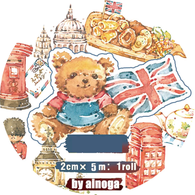 

5m long British amorous feelings decoration washi Tape DIY planner Diary scrapbooking masking tape Escolar