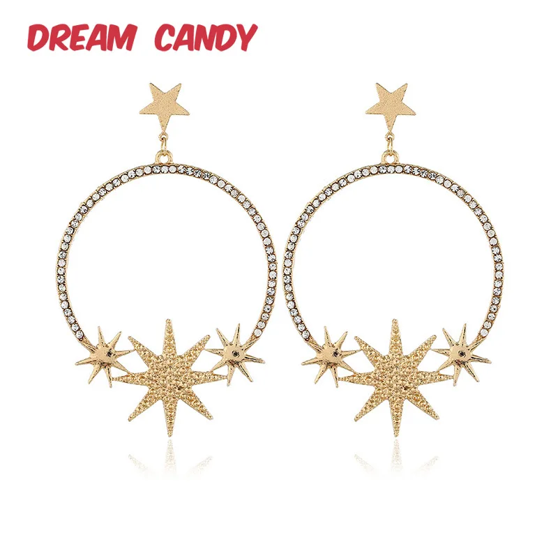 Женские Геометрические серьги Dream Candy длинные висячие из 2 вида цветов сплава со