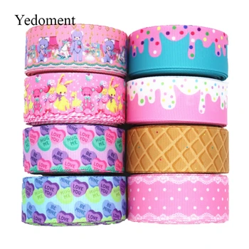 

10 Yards Grosgrain Ribbon Geometric Printed Ribbon 1" 25MM For Hair Bows DIY Crafts Handmade Accessories M19040702