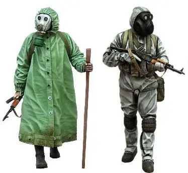 1/35 Resin Figures  Model Kits Anti-chemical double group Unassembled unpainted 1