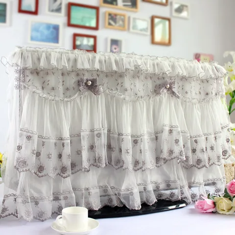 Lcd Tv 32 55 Inch Tv Cover Decorative Hood Decoration Lace Curtain