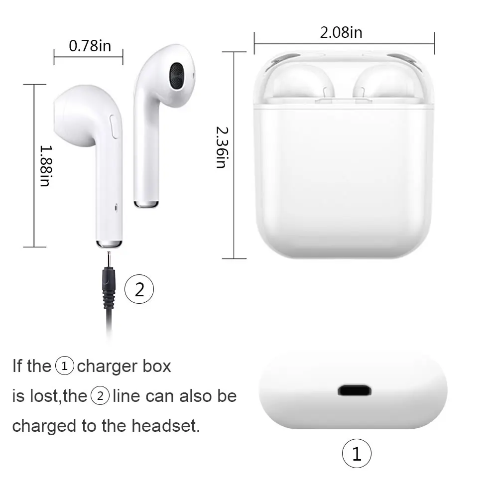 GUSGU Wireless Bluetooth Earphones For Apple Stereo Earbuds In-Ear Earphone For Android Air Microphone Pods For iPhone X/6/7/8