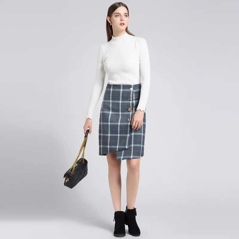 2018 Autumn Winter New Women Sweater Semi-high Collar Section Solid Color Stitching Thicker Pullover Knitted Sweaters Slim 2018 Autumn Winter New Women Sweater Semi-high Collar Section Solid Color Stitching Thicker Pullover Knitted Sweaters Slim