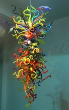 Modern Colorful LED Chandelier Lamp Hand Blown Murano Glass Chandelier LED Bulbs Italian Style European Chandelier bamboo lamp chandelier modern scandinavian style small fresh
