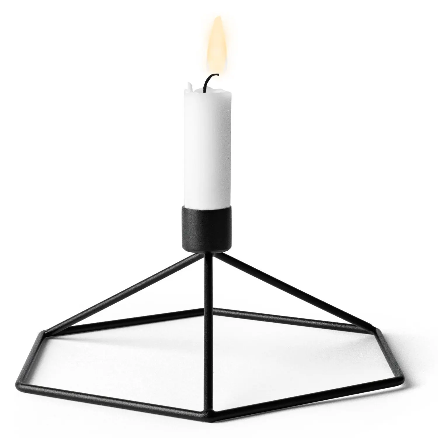 1PC Nordic Style Iron Candle Holder Shelf 3D Geometric Metal Classical