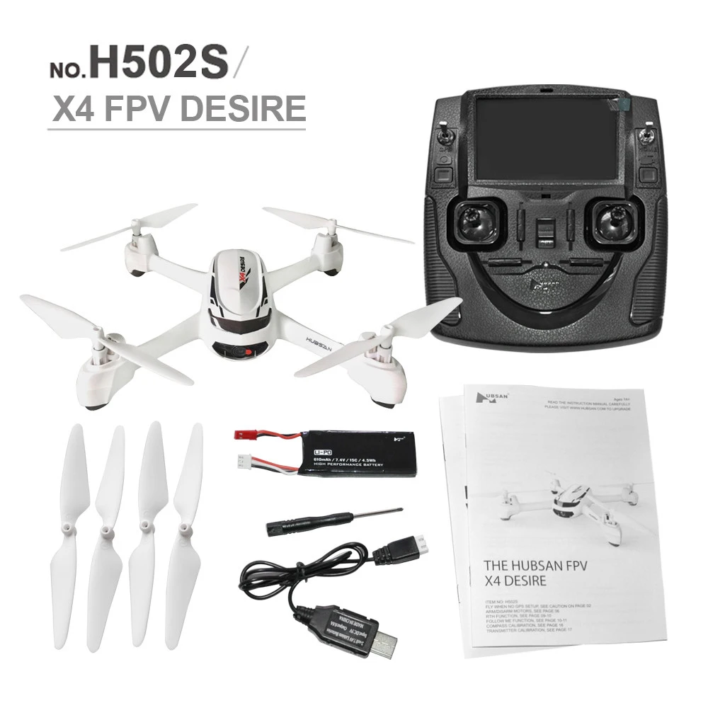 

Hubsan X4 H502S RC Helicopters 5.8G Real-Time Transmission FPV GPS Altitude Mode Quadcopter With 720P Camera RC Drone Dron Toys