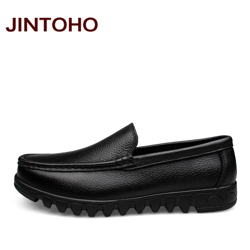 Туфли JINTOHO мужские из натуральной кожи официальная обувь итальянские кожаные