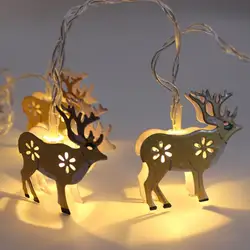 Рождественские светильники с питанием от аккумулятора колокольчик Лось снеговик украшение лампы для дома Рождественская елка спальня
