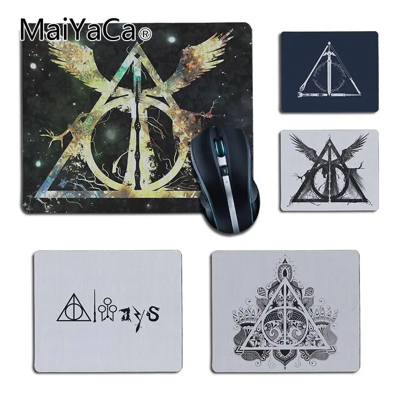 

MaiYaCa Vintage Cool Harry Potter Deathly Hallows Customized MousePads Computer Laptop Mouse Mat Hot Professional Gamer Mousepad