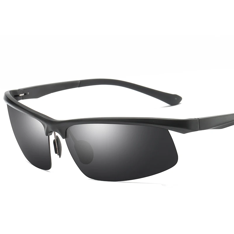 YSO солнцезащитные очки Для Мужчин Поляризованные UV400 алюминиево-магниевым так рамки солнцезащитные очки для вождения очки без оправы аксессуар для Для мужчин 8626 - Цвет линз: Black-Black