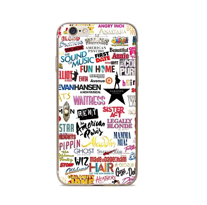 

Broadway Musicals Hard PC Phone Cases Cover for iPhone 5 5s SE 6 6S Plus 7 XR XS Max 8 8Plus X