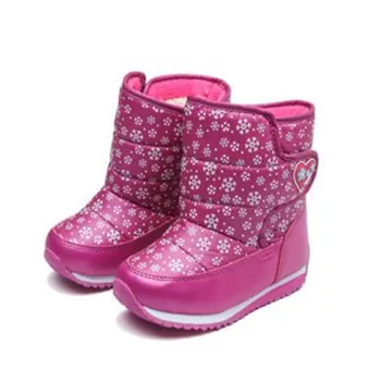 

2020Children boots girls and boys non-slip snow boots children 's waterproof thick wool inside warm below -30degree