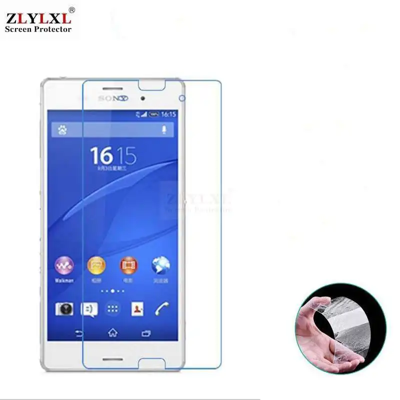 

Glass + case Transparent Dirt-resistant soft back case for Sony Xperia z3 tempered glass screen protector