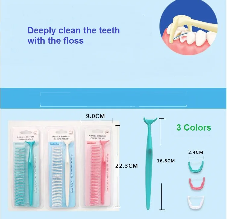 20 шт. сменная зубная нить, зубная нить, зубная щетка, Глубокая чистка, заправка зубной нити, выбор, уход за полостью рта