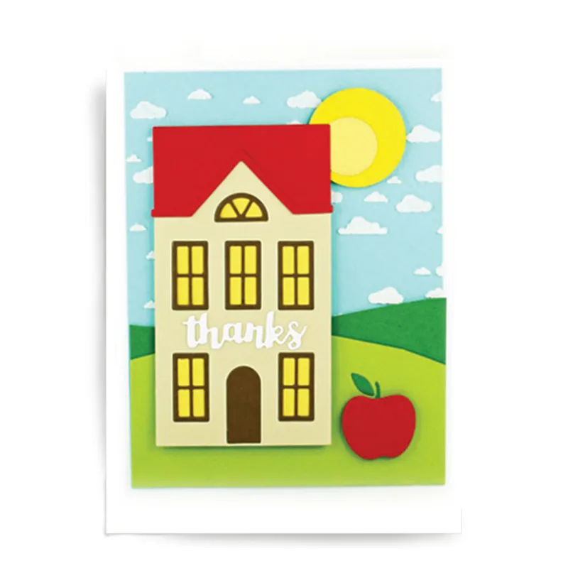 

YaMinSanNiO Dies Cutting Sweet Home House Metal Cutting Die for Life DIY Scrapbooking Album Card Paper Crafts Diecuts Embossing