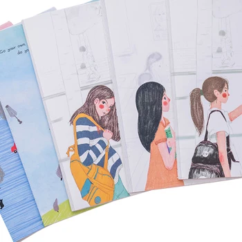 

10pcs/lot Lovely Small Fresh Korea Stationery Notebook A5 Diary Planner School Office Supplies
