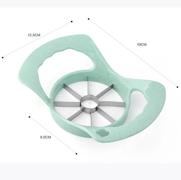 Универсальный нержавеющая сталь нож для резки яблок нож для манго проблески инструмент ножи нарезанные Apple резаки для SIM карт Slicers Seed Remover Cut инструменты - Цвет: Светло-зеленый