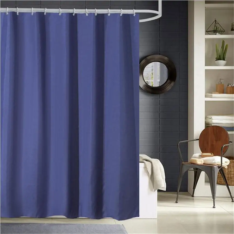 

Dafield Blue Shower Curtain Black And White Gray Navy Blue Art Bathroom Curtain Black Set Curtain Solid Color Black White