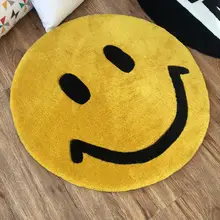 Супер толстая улыбка лицо круглые ковры, коврики детская комната Коврик для ванны коврик для спальни нескользящий 70*70 80*80 90*90 см компьютерный коврик