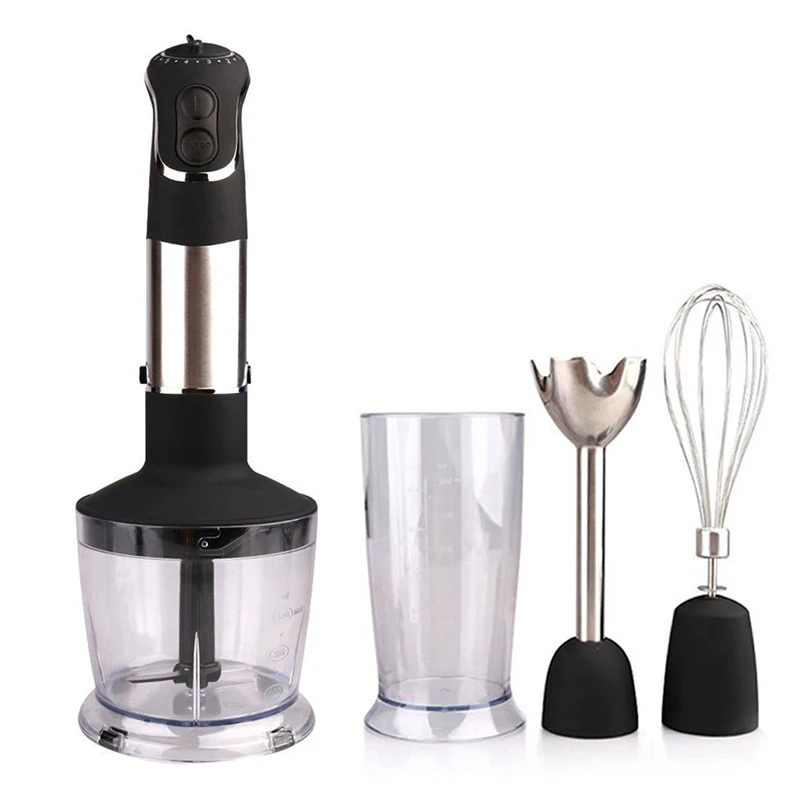 

Portable Hand Blender 4 in 1 immersion Blender for Kitchen Food Processor stick with Chopper Whisk Electric Juicer Mixer Grinder