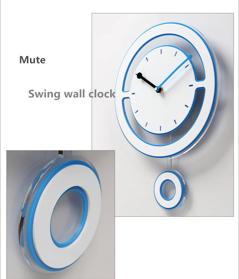 1 шт. ins Рекомендуемые Акриловые Модные настенные часы для гостиной, креативные немые часы для спальни, современные часы для дома