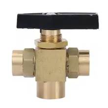 Высокая Давление латунный клапан 1500psi 3 Way/NPT 1/" 1/4" 3/" NPT шаровой кран из латуни