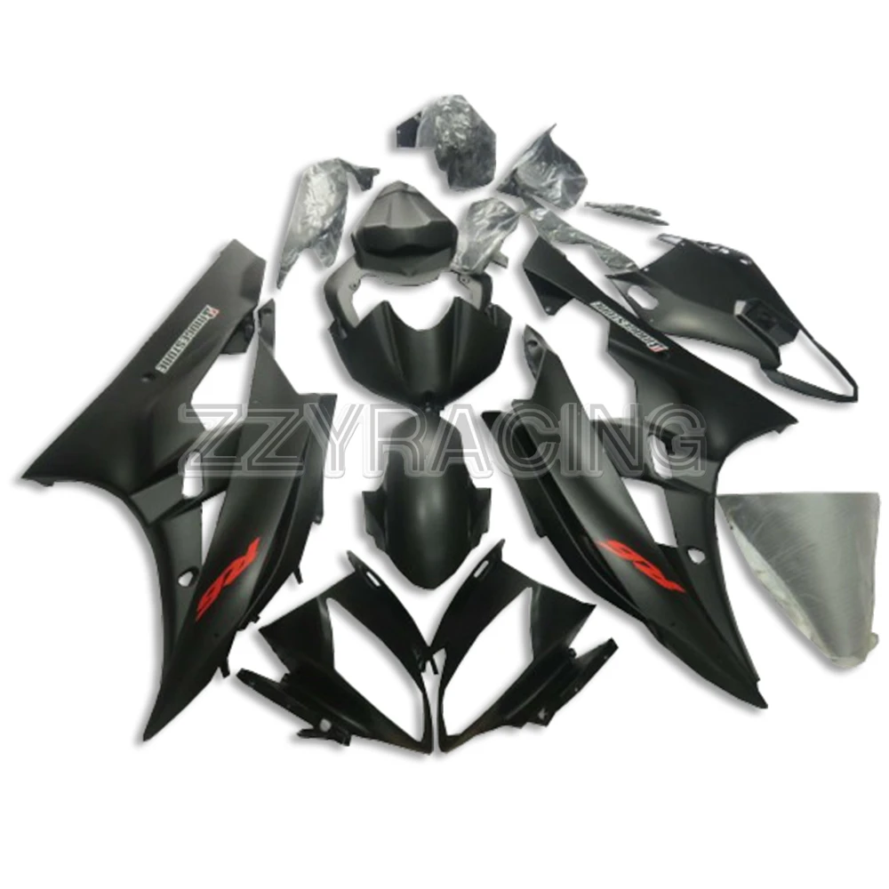 

Injection Fairings Kit for Yamaha YZF-600 R6 2006 2007 Complete ABS Plastic Body Kit 06 07 Black Red Covers Panels Kit Hulls
