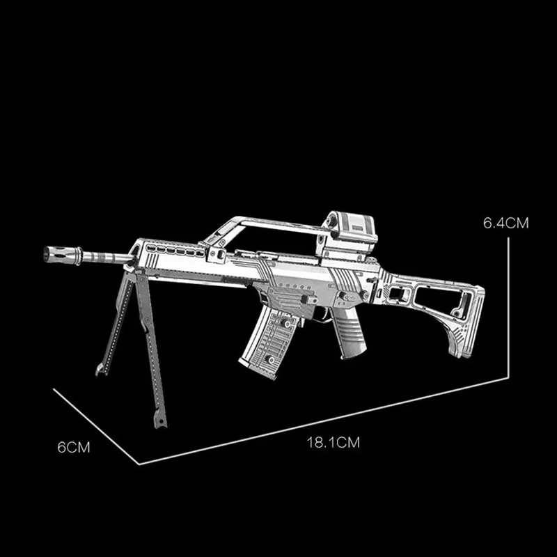 3D DIY металлическая головоломка из нержавеющей стали в Военном Стиле бронированный автомобиль/дорожное строительство стереоскопическая Сборная модель головоломки детские игрушки - Цвет: G36