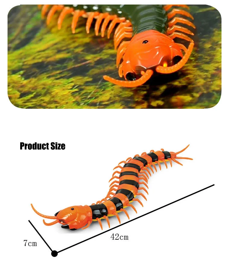 Игрушка для собак электрическая радиоуправляемая сороконожка поддельное насекомое пульт дистанционного управления сороконожка креативная электрическая хитрая забавная для кошек собак Игрушки