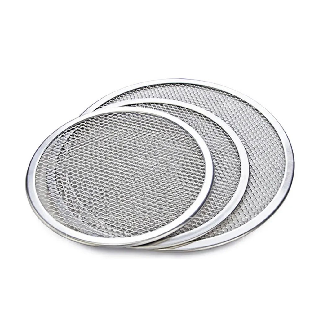 12 seamless rim aluminium mesh pizza screen baking tray pizza screen net cookware bakeware baking tool pizza tool free shipping pizza tools pizza screenmesh pizza aliexpress