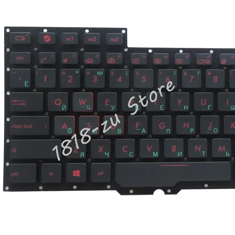 YALUZU Русский Клавиатура для ноутбука Asus G751 G751JM G751JT G751JY 0KNB0-E601RU00 ASM14C33SUJ442 черный и новые RU Макет без рамки