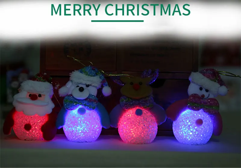 New Year Christmas Decoration for Home accessories Glowing EVA Snowman Nightlight Snowman Christmas Tree gifts Navidad Natal (10)