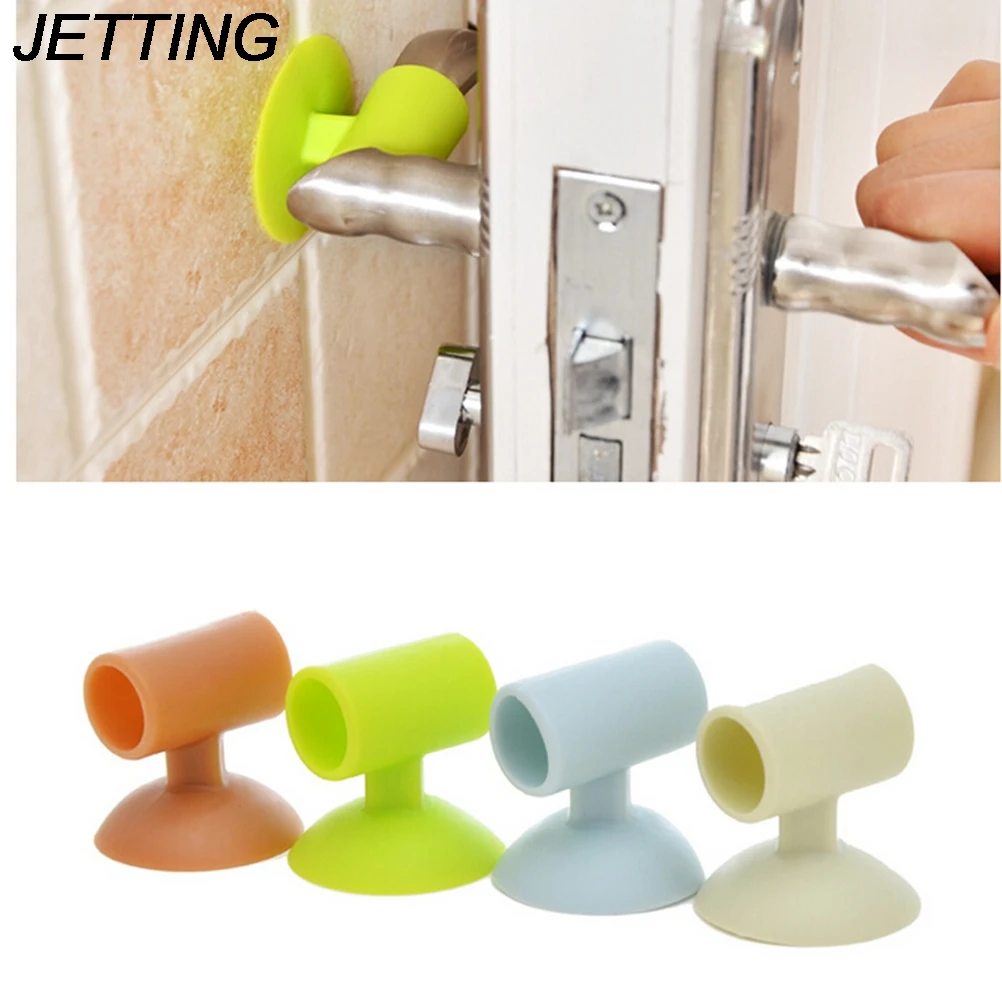 Silicone Door Handle Knob Crash Pad Wall Protectors Self Adhesive Bumper Guard Door Stopper Anti Collision Stops Stick