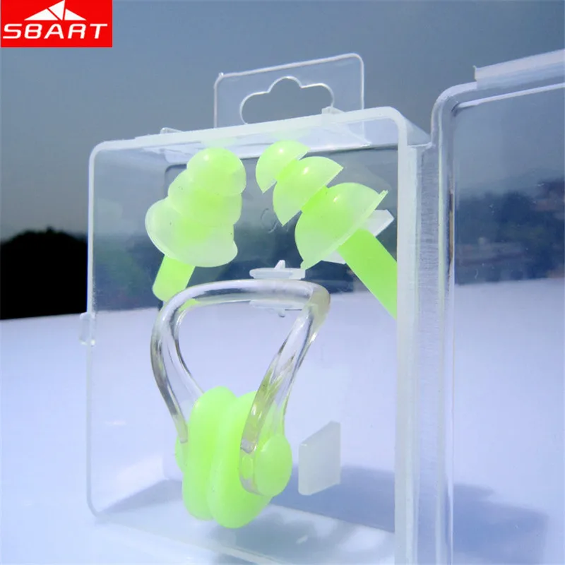 SBART one set Soft Silicone Swimming Nose/Ear Clips Adult Water Sports Swimming Accessories Smooth Shape Swimming Nose/Ear Clips