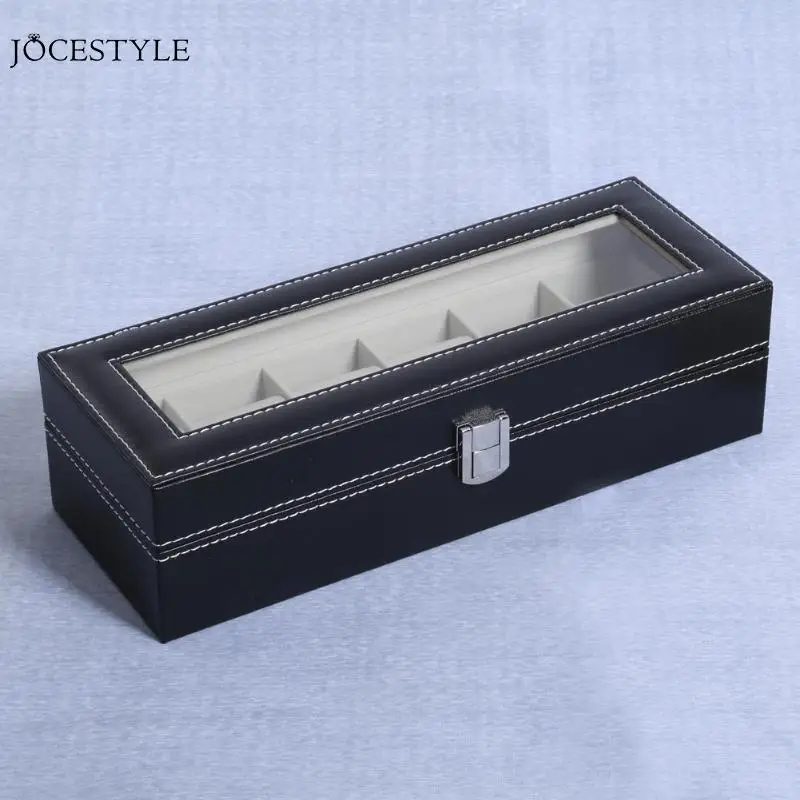 2/6/10 Grids PU Leather Watch Box Clock Watches Jewelry Storage Boxes for Professional Holder Organizer Case Display