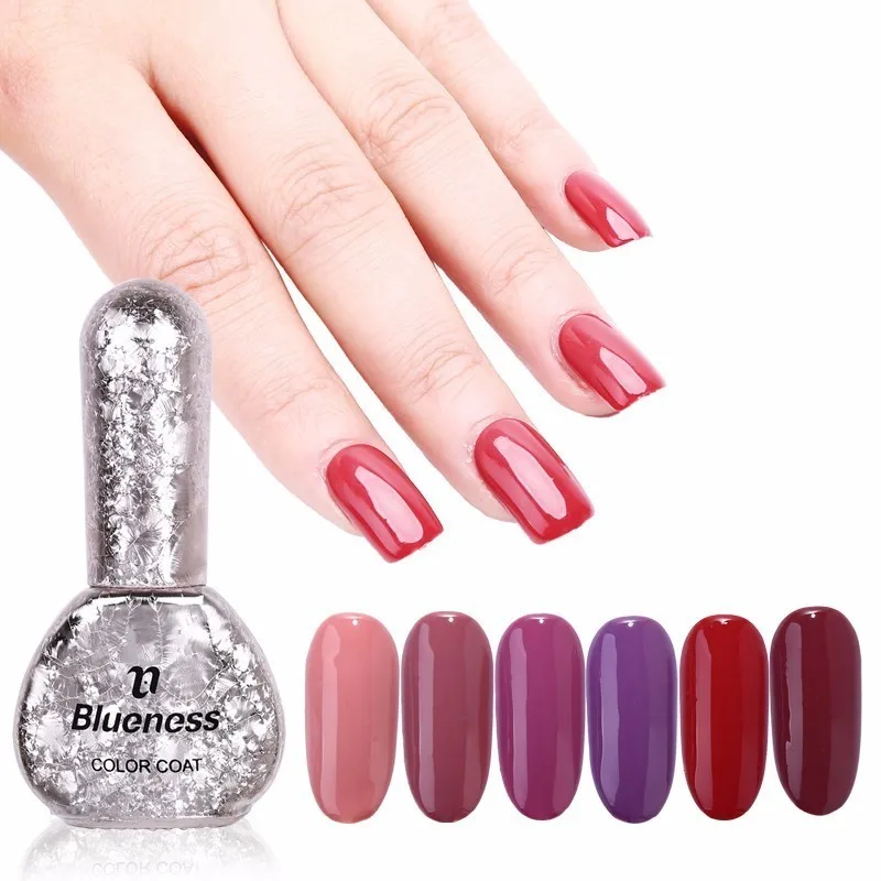 

Blueness 6ml Gel Nail Polish 6 Pure Color Nail Polish Beauty Nails Soak Off Poly Gel Nail Art Charms Decoration BNP015