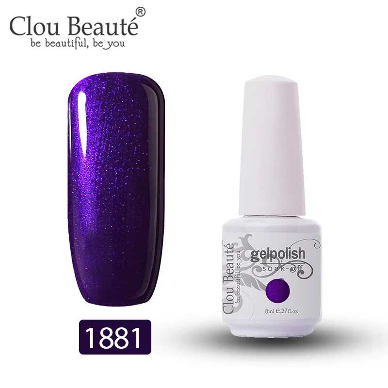 Clou Beaute Гель-лак Soak Off Hybrid UV Полупостоянный Гель-лак Esmalte Гель-лак 8 мл Подарочный набор Гель-лак для нейл-арта праймер - Цвет: 1881