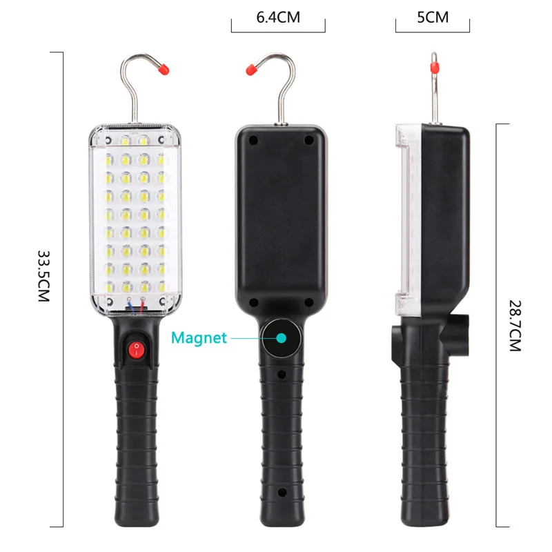 SANYI 34 светодиодный магнитный USB Перезаряжаемый рабочий светильник встроенный аккумулятор портативный светильник вспышка светильник фонарь для кемпинга охоты